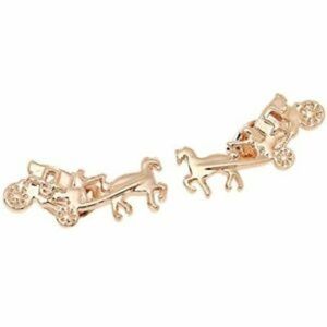 COACH CARRIAGE EARRINGS F54895 GOLD NWT